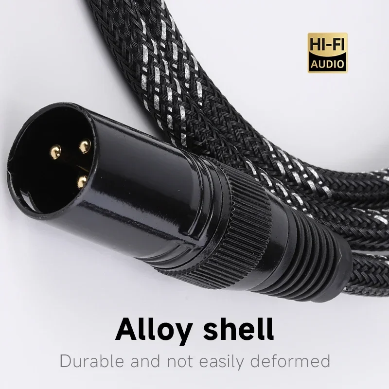 كابل صوت CYKO XLR 6N OFC ستيريو ذكر إلى أنثى كابل متوازن لبطاقة الصوت لمكبر الصوت الخلاط