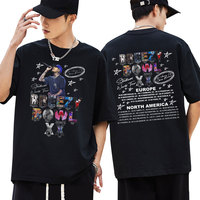 Chris Brown Breezy Bowl XX Tour T Shirt Album Cover Hip Hop Fashion T-Shirts Oversized Cotton Men Women T-Shirt Gifts Streetwear