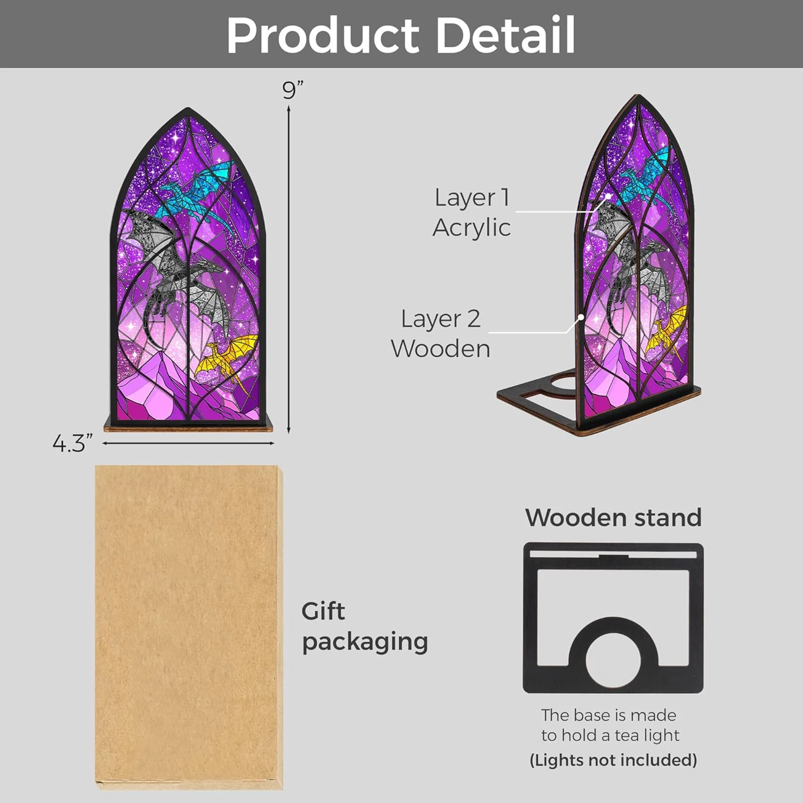 Natural Wood Dragon Bookend Di - Aesthetic Bookend review and price