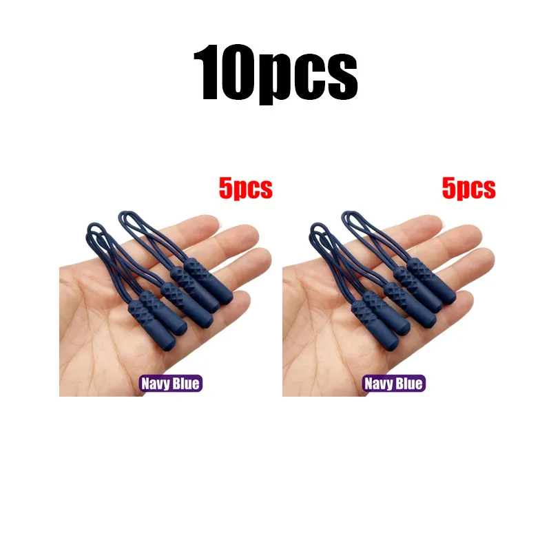 5/10 Stück Reißverschluss-Zippergriffe mit Seilenden, Ersatz-Clips für kaputte Schnallen, Reißverschlusskordel-Anhänger für Reisetaschen, Koffer, Zelte, Rucksäcke
