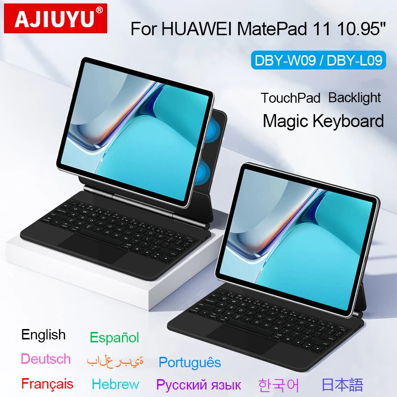 

Magic Keyboard Case For HUAWEI MatePad 11 10.95" DBY-W09 L09 2021 Tablet Case For MatePad 11 10.95inch TrackPad Backlit Keyboard