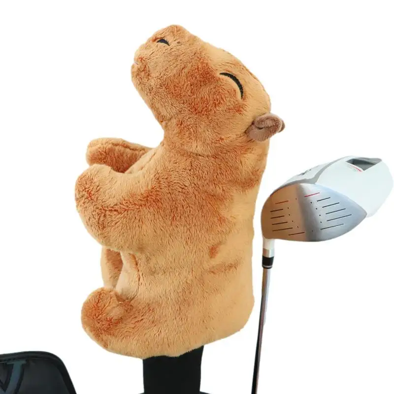 Creative Capybara Golf Club Head Covers Plush Animal Golf Club Headcover For Fairway Woods Men Women Golf Club Protector Covers