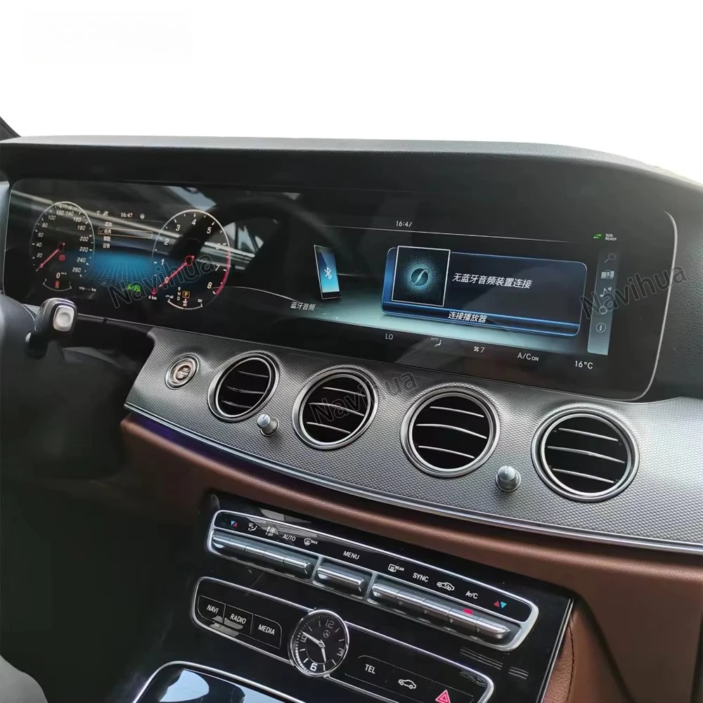 

Обновление двойного 12,3-дюймового экрана для Benz E Class W213, Android, автомобильный радиоэкран с цифровым кластером, ЖК-метр