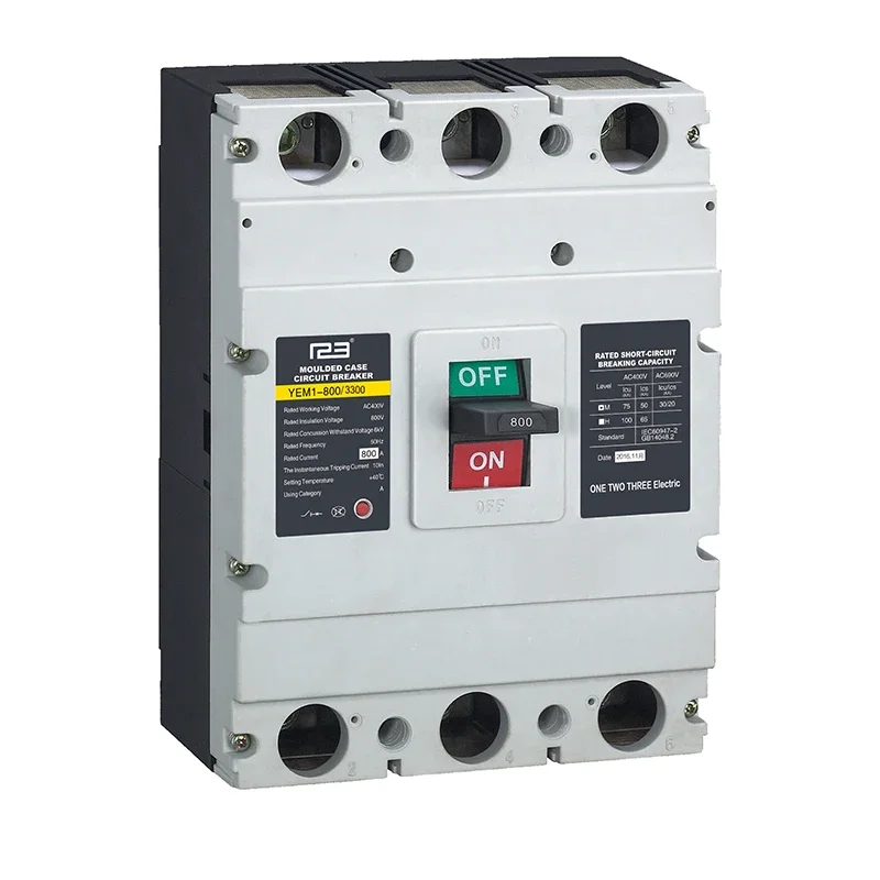 Circuit breaker type trip 600VAC 3/4p 1250A MCCB interrupt capacity 50ka 440V moulded case circuit breaker