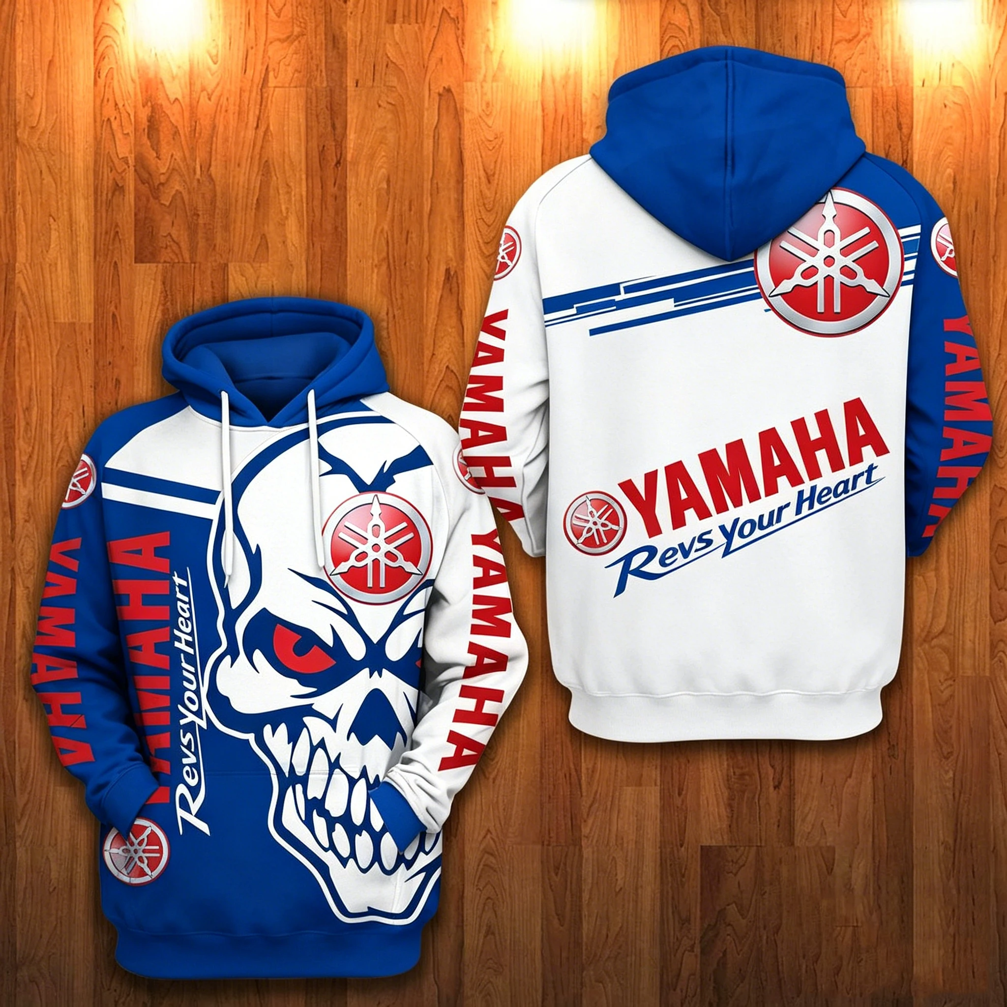 Hot Sale: Yamaha Men's 3D Printed Motorcycle Hoodie, Perfect for Street Style and Motorcycle Riding