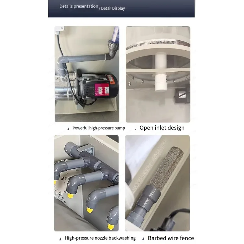 Jmz-10 Tons Water Internal Use - Ordinary Type Fish Pond Water Treatment Micro Drum Filter Koi Biological Filtration System
