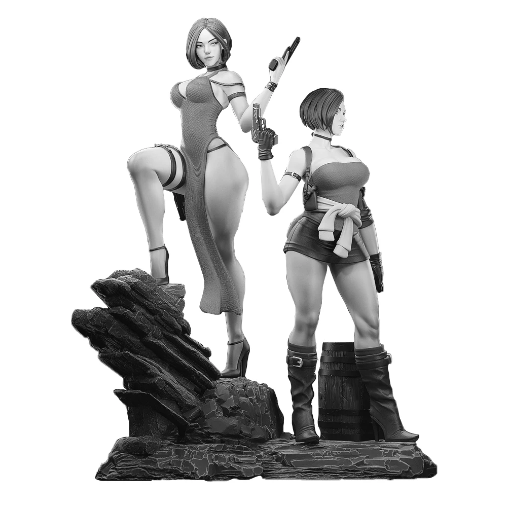 1:18 Miniaturas de resina 3D de senhora de agente secreto de alto detalhe - Kit de modelo sem pintura (A1009)