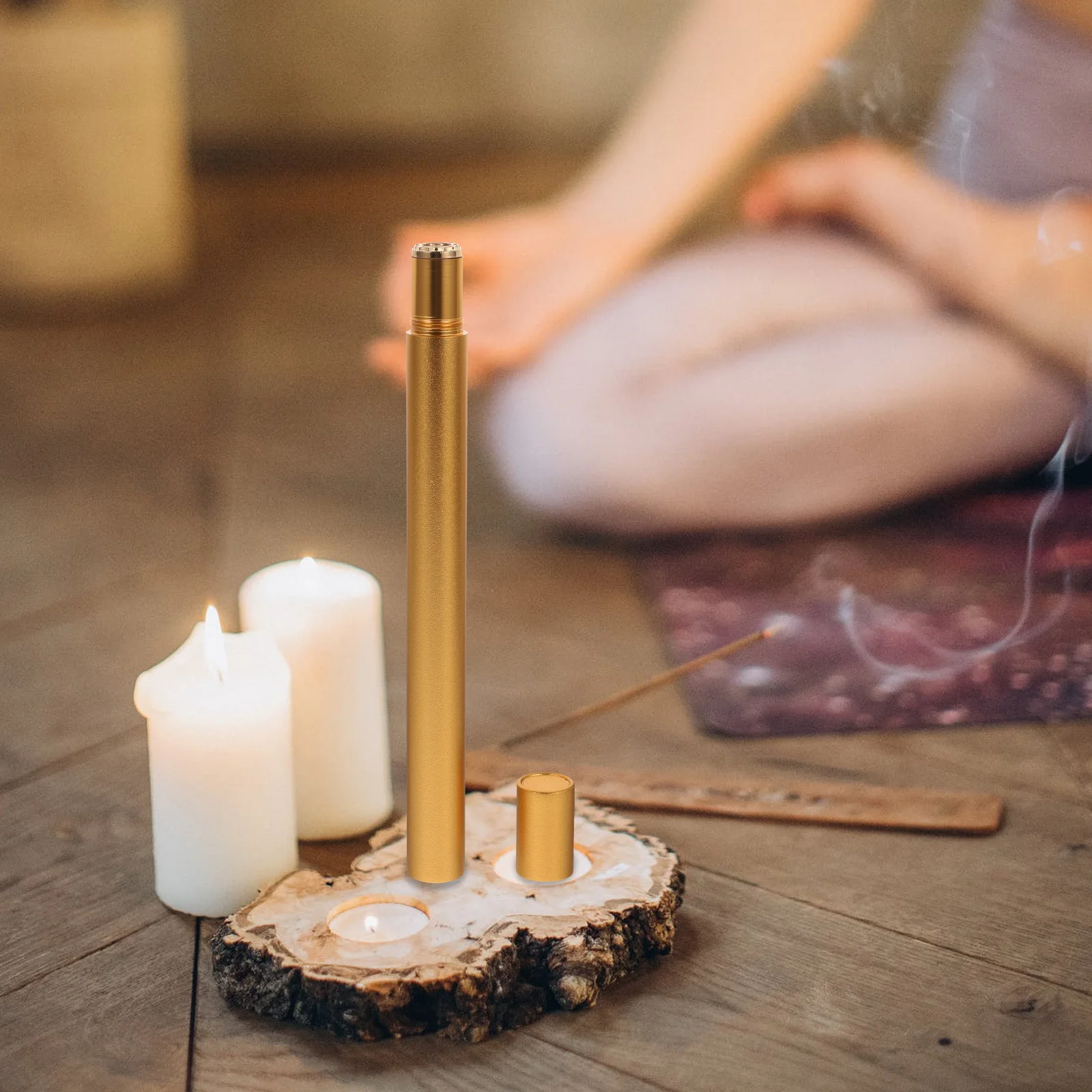 

1pc Aluminum Compact -Stick Storage -Stick Storage Holder Incense Stick Tube Household Incense Tube Agarwood Jar