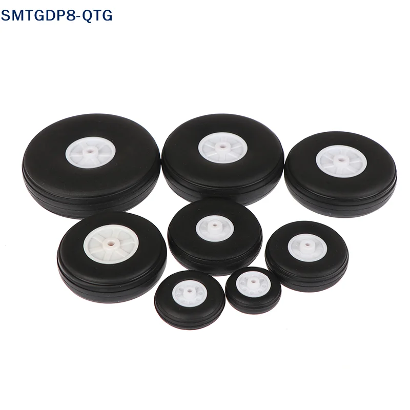NEW 2Pcs High Elastic PU Rubber Wheel Diameter 1/1.25/1.5/1.75/2/2.25/2.5/2.75 Inch For RC Fixed-Wing Airplane Model DIY Tires