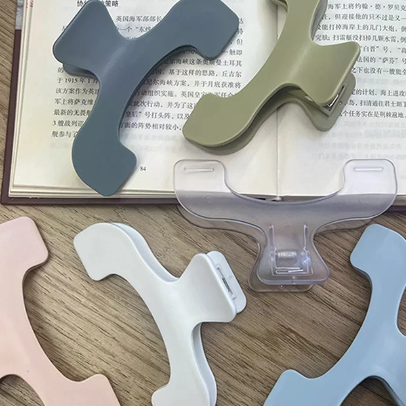 Simple Fixed Book Clips Frosted Transparent Page Holder for Reading Memo Clip Practical Kawaii Desk Accessories Stationery
