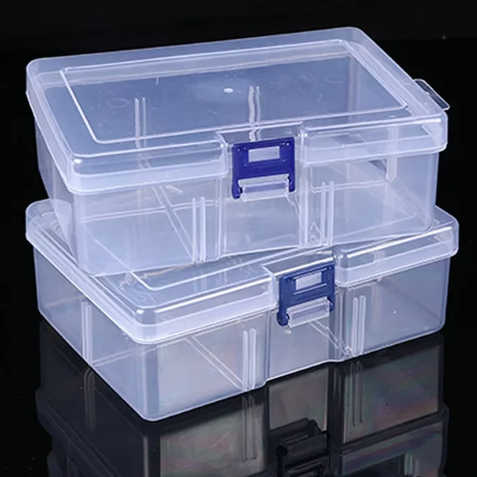 1/2pcs Clear Plastic Rectangular Storage Box Dustproof Waterproof Screwdrivers Bits Organizer Container for Tool Cases