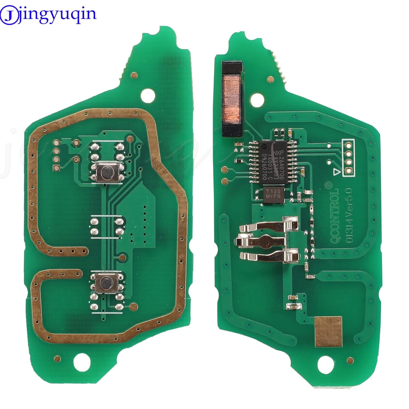 jingyuqin 2-przyciskowy zdalny kluczyk samochodowy 433MHZ ID46 PCF7946 Chip do Renault Traffic Master Vivaro Movano Kangoo Ne73 VAC102 Blade