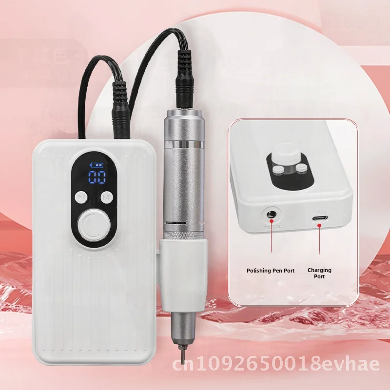 Polidor de Unhas Elétrico Portátil 303, 35000 RPM, Potente, Sem Vibração, Ferramenta de Cuidado de Unhas de Qualidade Profissional