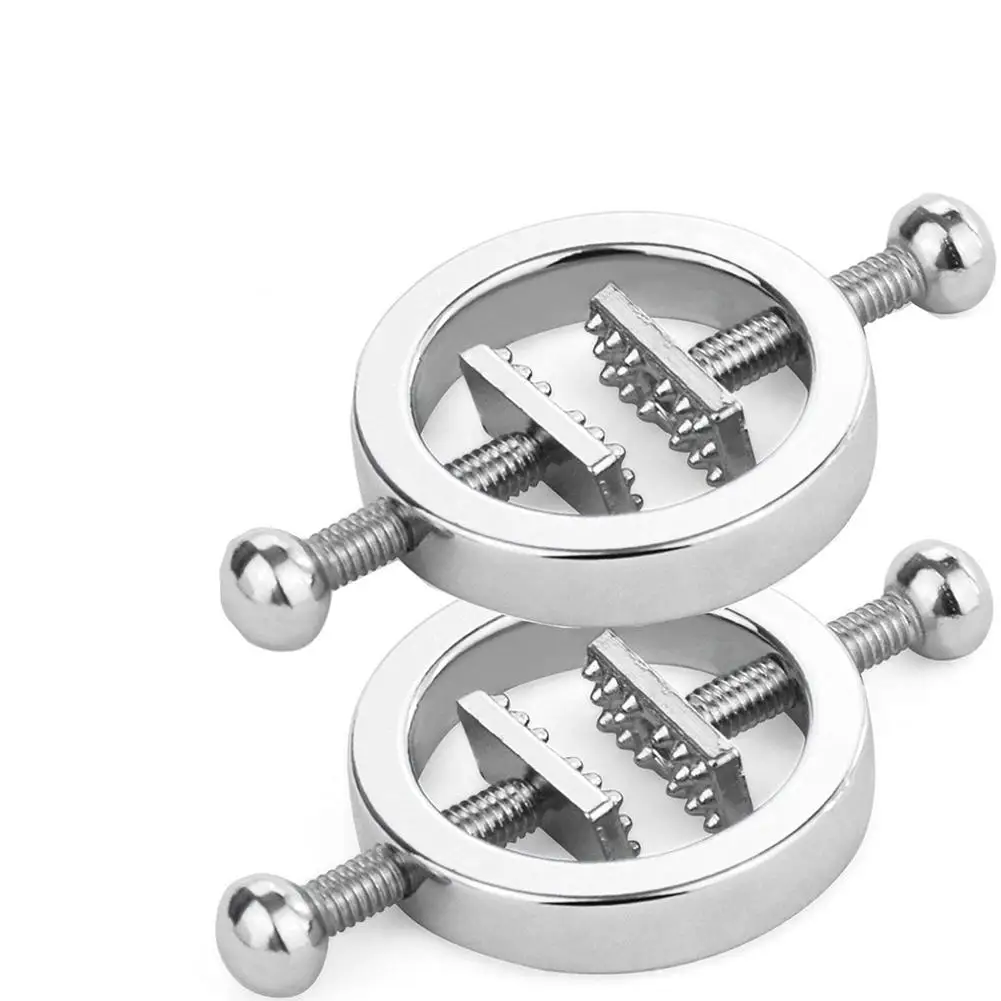 Fetish Nipple Clamps Adjustable Stainless Steel Nipple Clamps Stimulation SM BDSM Erotic Toy Lesbian Sex Toys for Women