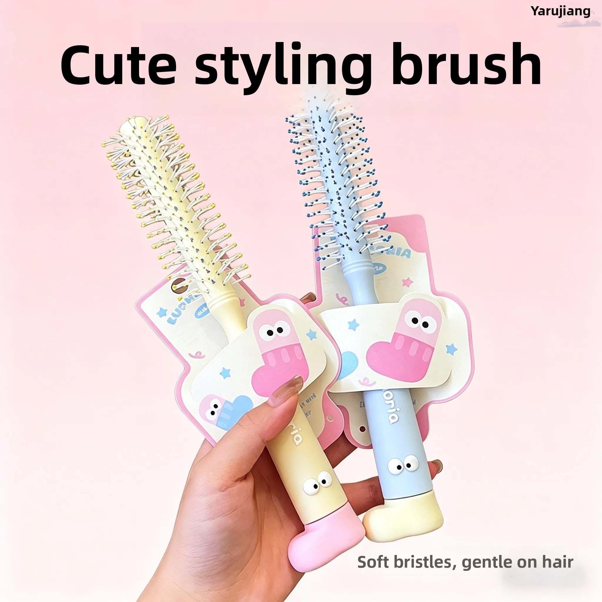 

Women's Special Airy Bangs Internal Click Fluffy Massage Comb Curly Hair Comb Adjustable Handle Damaged Hair Family Use
