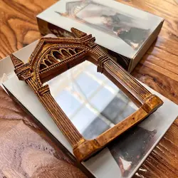 Vintage Mirror of Standing Bookshelf Decor Wizard Home Decor Fantasy Gift Family Delicate Holder Wall Hanging House Decor
