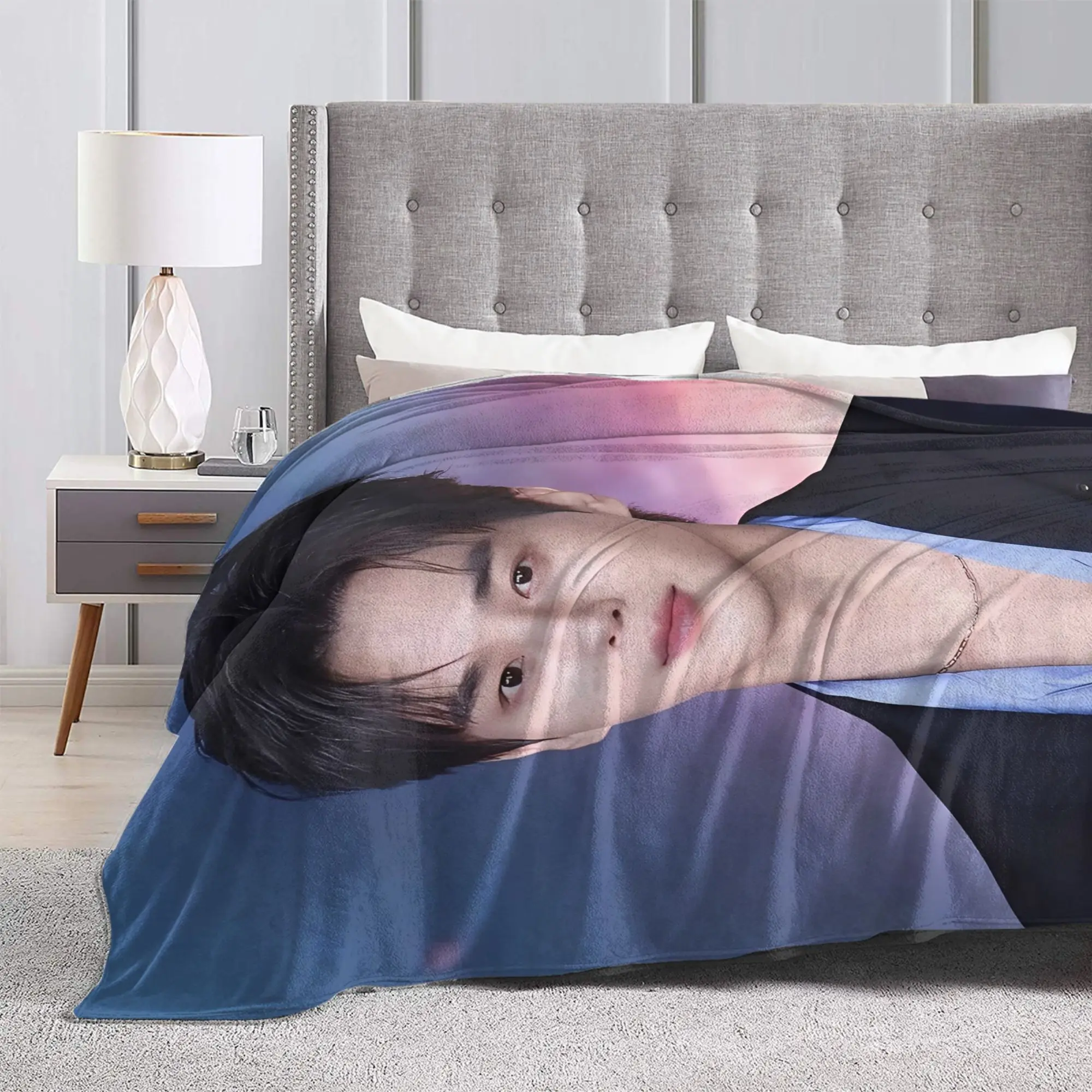 أغنية كانغ الكورية البوب بطانية نزهة الفانيلا الفراش يلقي للأريكة كرسي تصميم دافئ جودة المفرش هدية