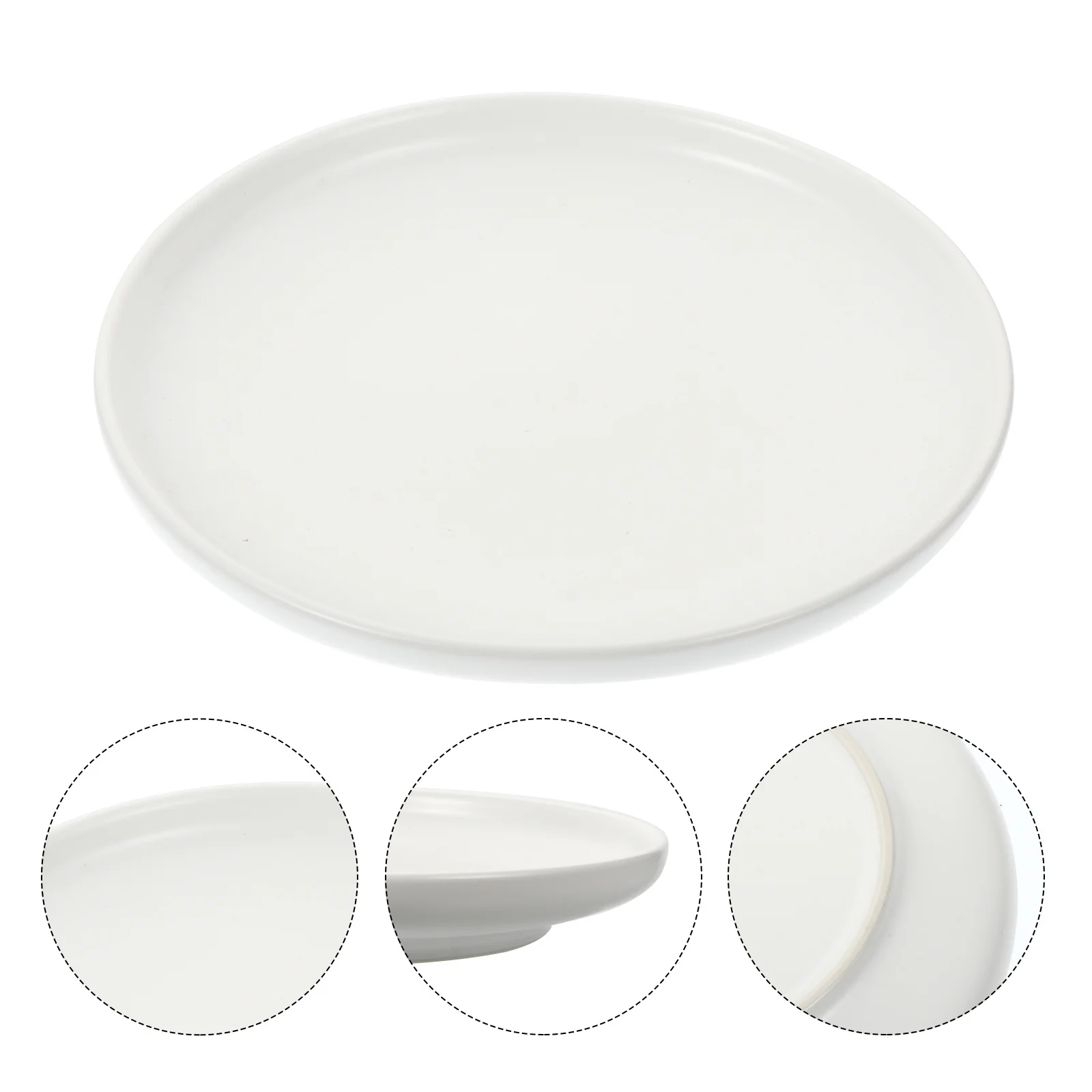 وعاء تغذية القطط من السيراميك ذو حافة ضحلة للطعام أو الماء، وعاء سيراميك سهل التنظيف للحيوانات الأليفة