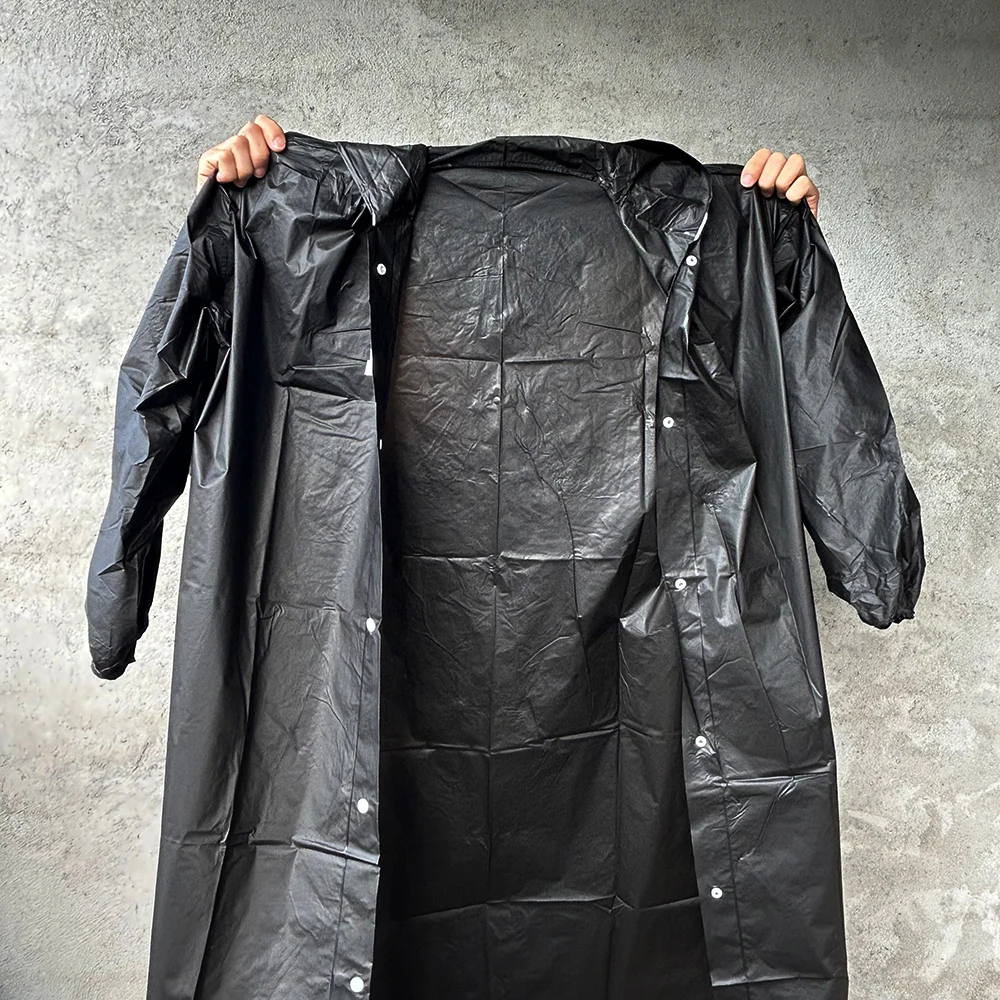 Disposable EVA Raincoat Unisex Hooded Waterproof Long Rain Coat Black Outdoor Hiking Camping Fishing Travel Wear For Men Women 17 S2016b34794bb4e289a923a5217a4c62c1