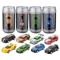 Mini RC Car Coke Can Radio Remote Control Racing Car 4 Frequencies Toy For Children