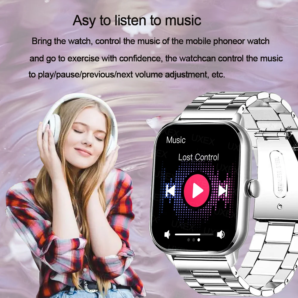 الساعات الذكية الفاخرة للرجال والنساء 2.01 HD متعددة الوظائف AI صوت الصحة تتبع بلوتوث دعوة مارت الساعات هدية الكريسماس