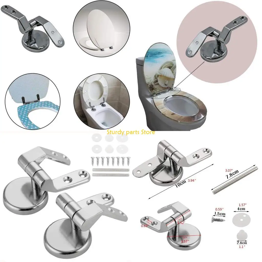 

97QC Универсальный регулируемый сменный хромированный унитаз для комплекта петель сиденья, пара с приспособлением