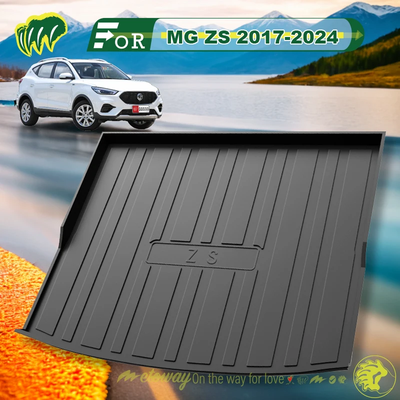 

For MG ZS 2017-2024 Custom Fit Car Trunk Mat All Season Black Cargo Mat 3D Shaped Laser Measured Trunk Liners