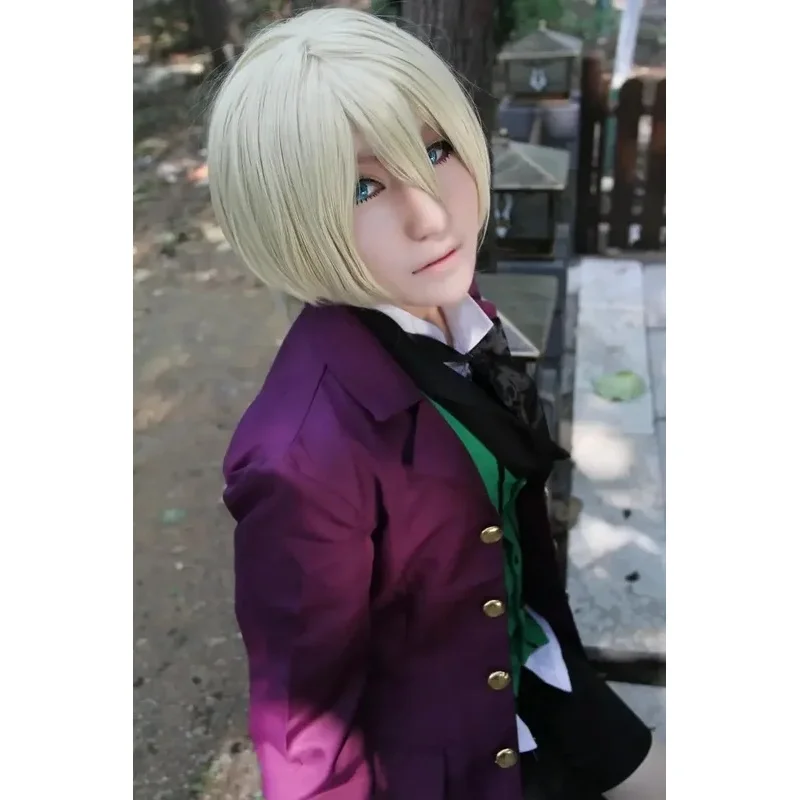 ♥ 2026 New Anime Black Butler 2 Kuroshitsuji Alois Trancy Uniform Outfits Cosplay Costumes Full Set (Outer + Vest + ★ Look at me view 3