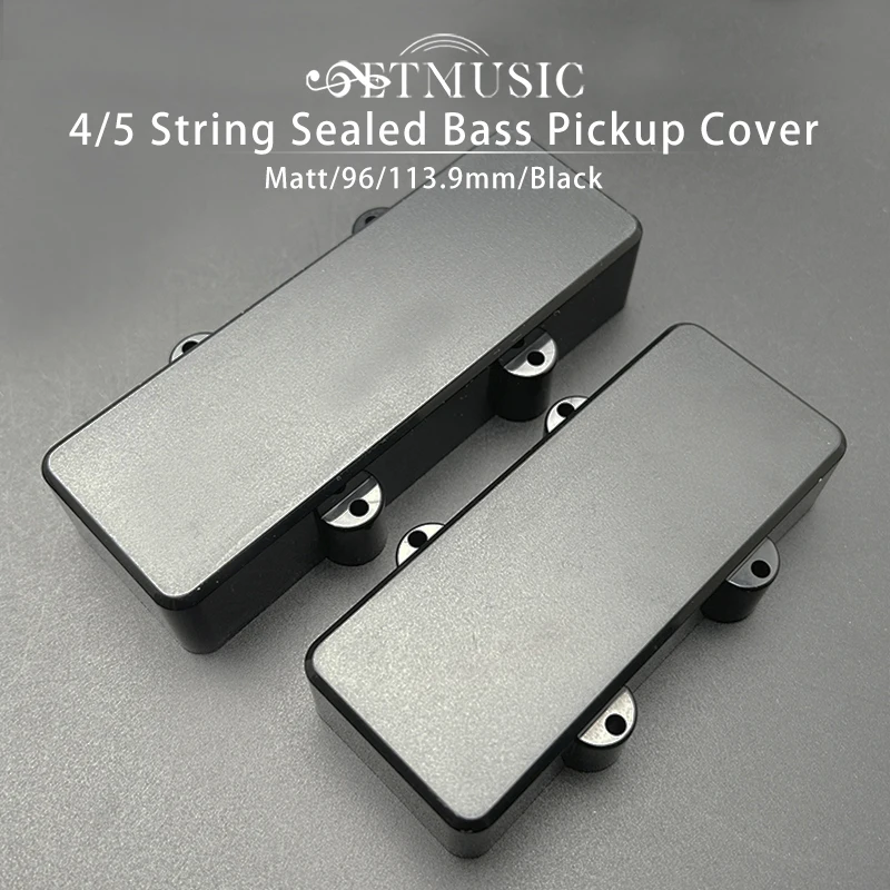 

10Pcs 4/5-String Sealed Electric Bass Pickup Cover Solid ABS Pickup Cover 96/113.9mm Black