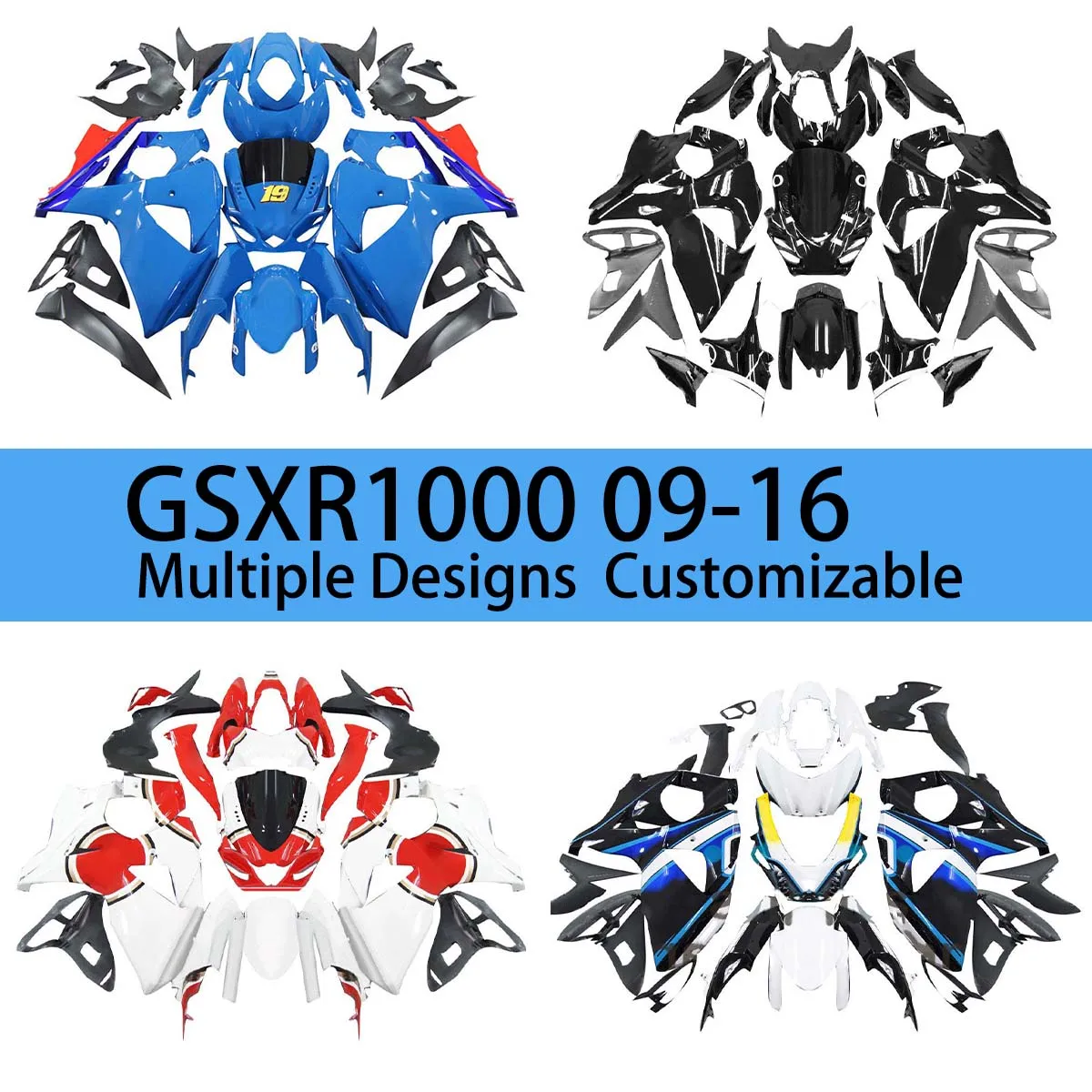 Prime Fairings GSXR 1000 2009 2010 2011 2012 2013 2014 2015 2016 Motorcycle Aftermarket Fairing Set Kit for GSXR1000 09-16