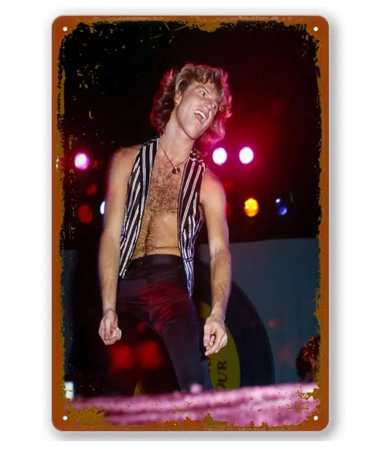 Andy Gibb Poster Tin Sign Vintage Metal Sign Bar Club Wall Art Decoration 8X12 Inches