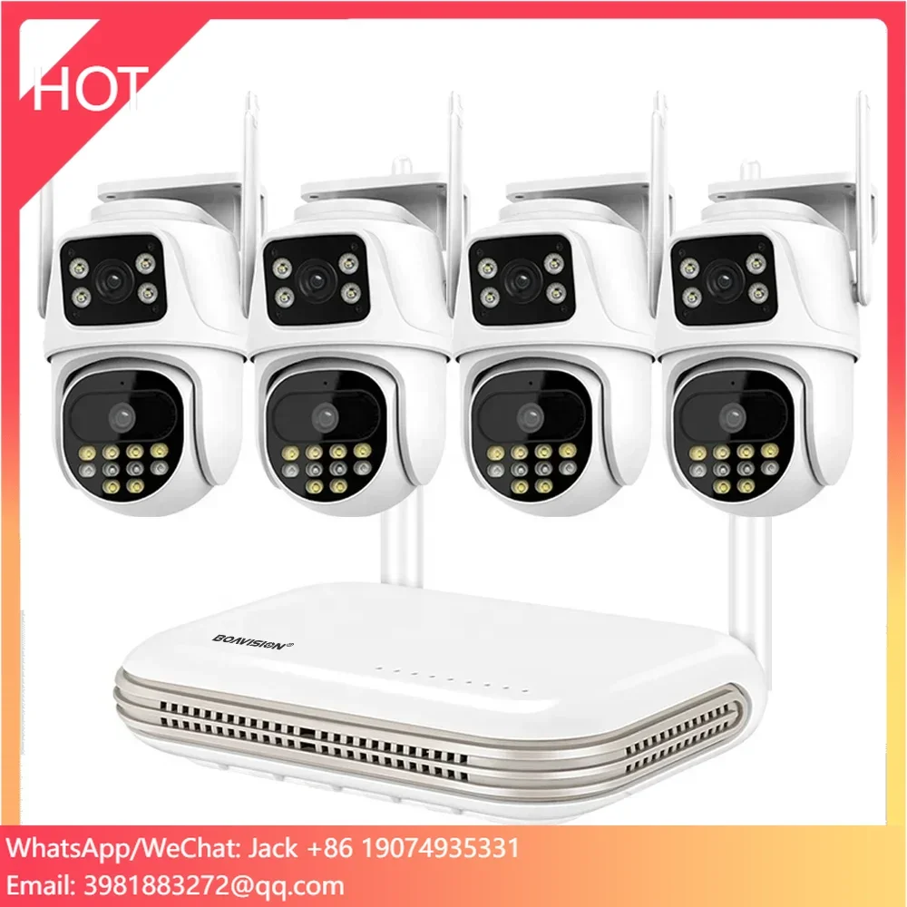 

4CH/6CH/8CH Wireless PTZ WIFI Monitoring System 8MP Two Way Audio House Protection Video Wireless Security Camera System NVR Kit