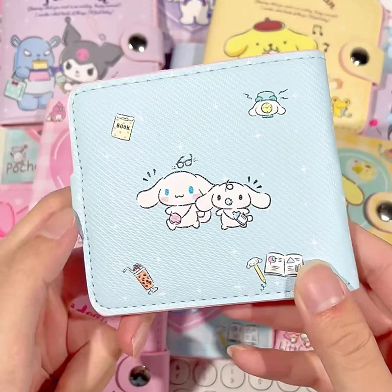 Sanrio кошелек аниме полакко Кошелек для монет мультяшный Hello Kitty короткий Стильный Портативный Pu складные пуговицы для ID Милая карта фотография подарки для девушек