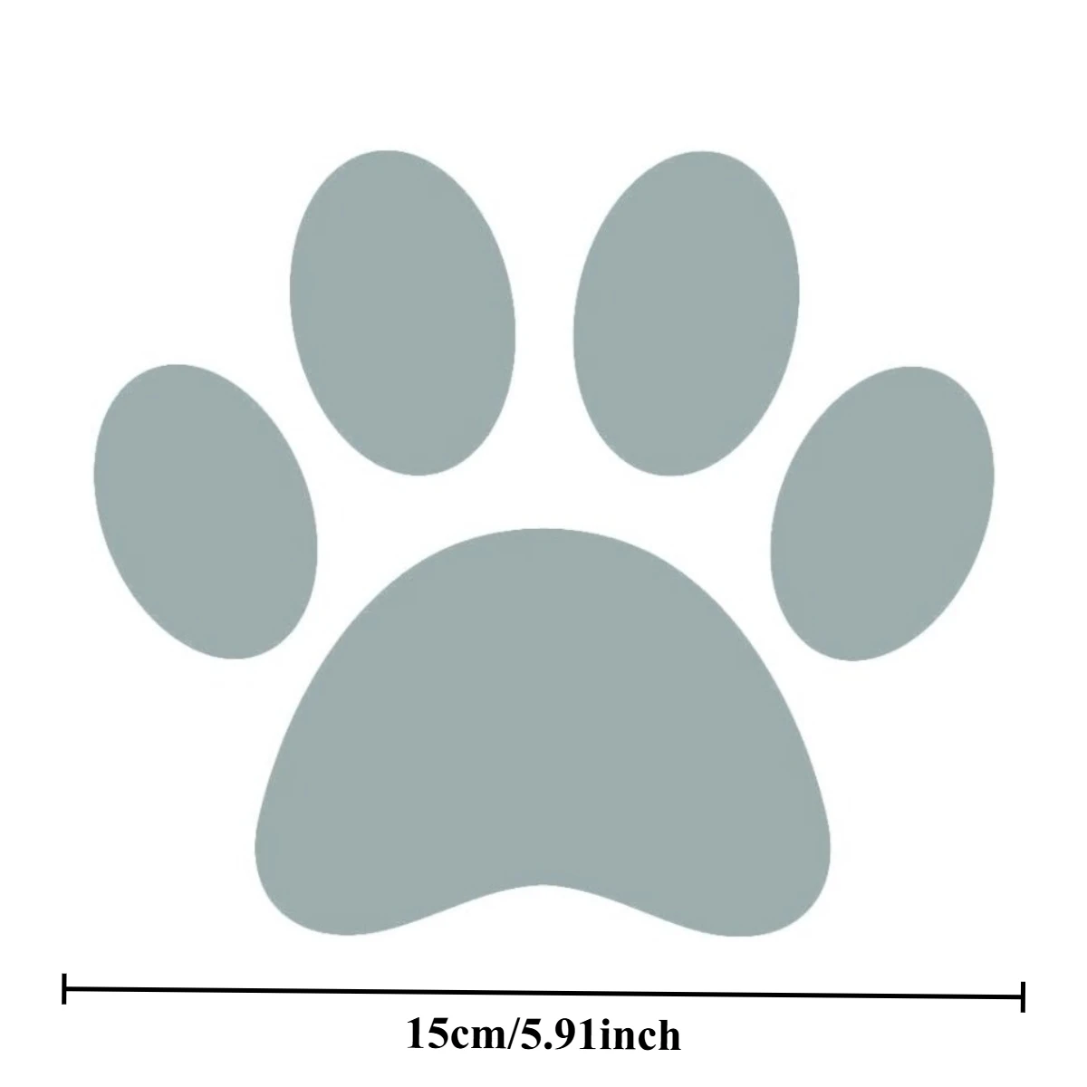 2pcs Pet Paw Print Vinyl Sticker, Black Paw Cut Decal, Waterproof Weatherproof For Car, Motorcycle & Helmet
