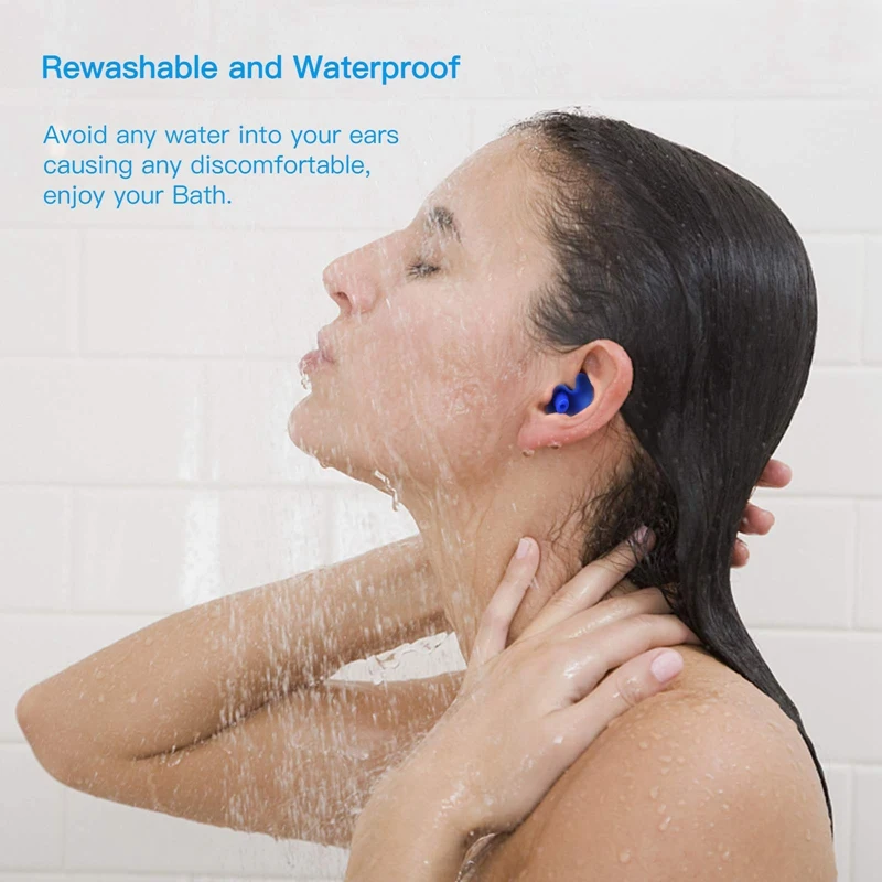 1Pairs Waterproof Swimming Earplugs with Box Soft Silicone Spiral Ear Plug Anti Noise for Sleeping Snoring Diving Accessories