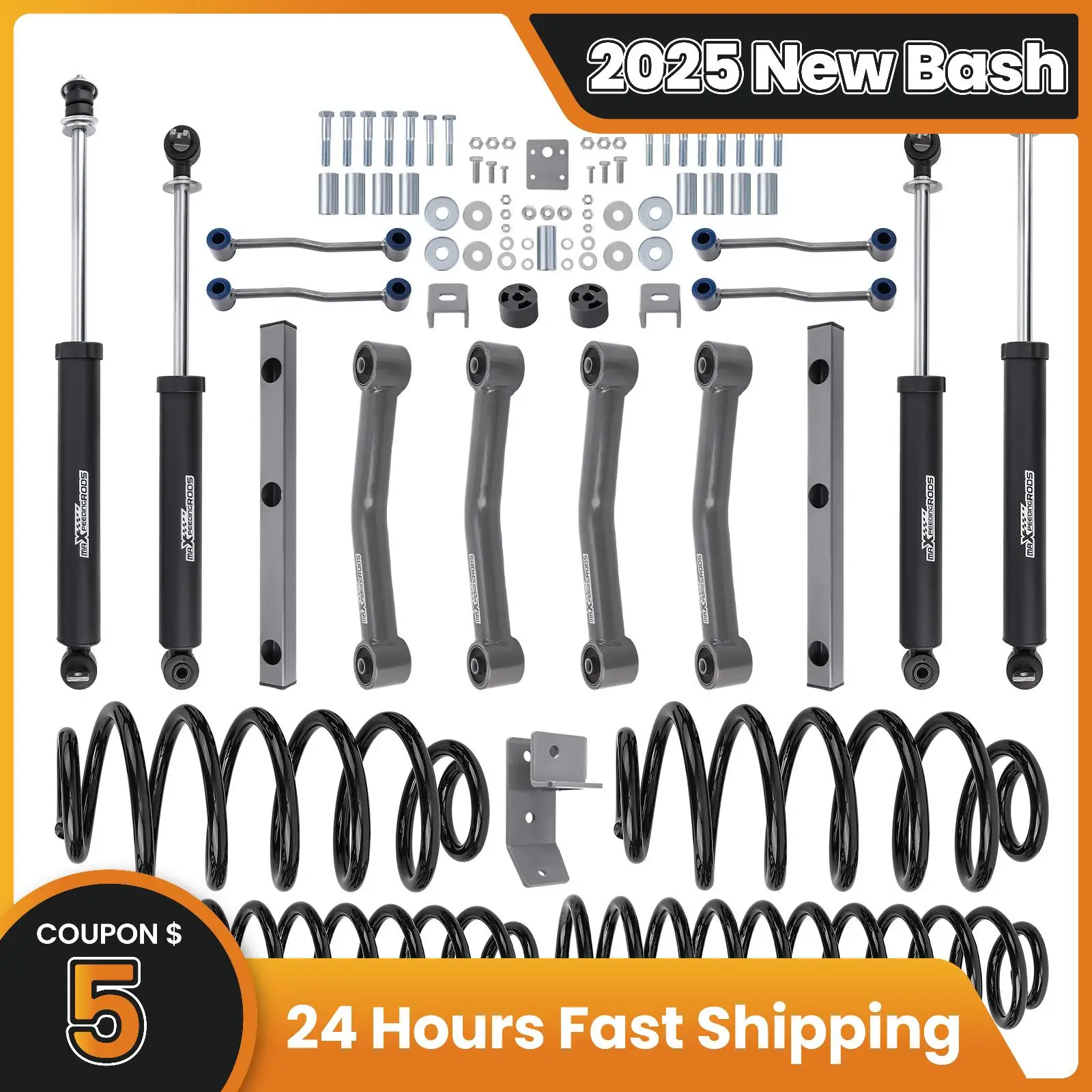 

4" Suspension Lift Kit w/ Drop Bracket Kit For Jeep Wrangler TJ 4WD 2003-2006