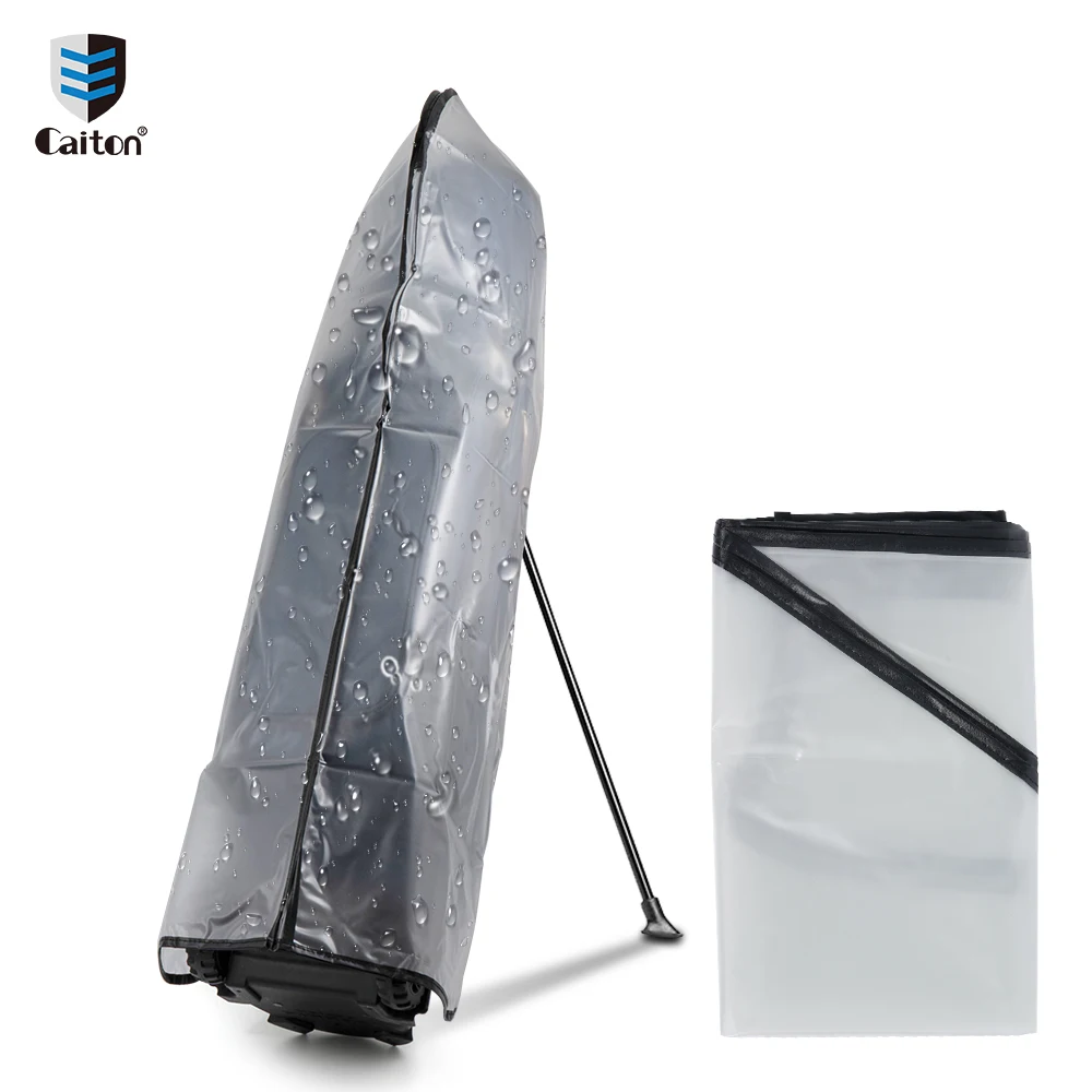 

Caiton Transparent PVC Golf Bag Rain Cover – Lightweight, Easy to Use, Zipper & Adhesive Closure, Foldable for Storage