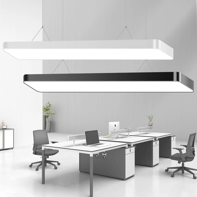 Led Pendant Lights Bar Modern 120CM Led Chandelier 185-265V Ceiling Lamp Hanging Lighting Fixture for Dining Room Store Office