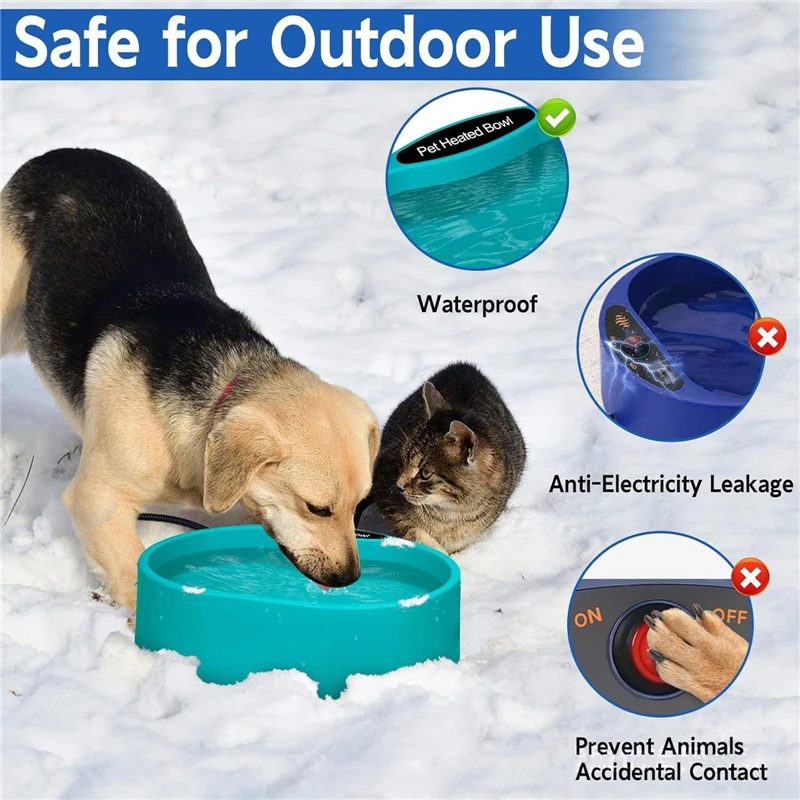 

Automatic Heating Water Bowl for Dog Cat 3.7L Large Capacity Drop-Resistant Temperature-Conscious Waterproof Heated Pet Bowl
