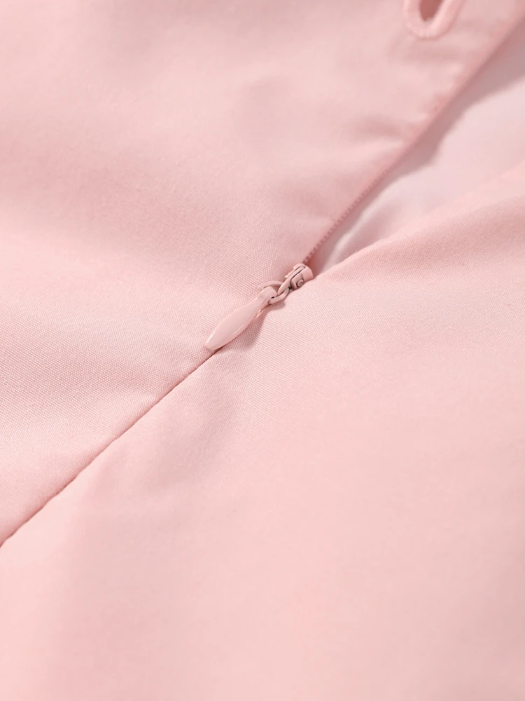Schulterfreies, besticktes, tailliertes langes Kleid für Damen – Luxuriöses, weit ausgestelltes, schmales Party- und Abendkleid – Elegantes Damen-Vestido Longos – Detail 7