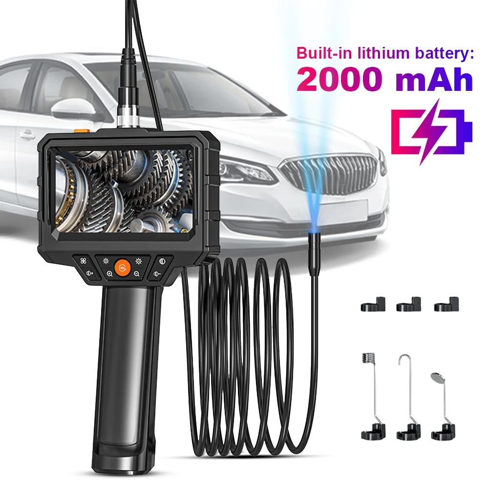 

Endoscope Camera with 8 LED Lights Wall Sewer Drain Pipe Inspection Camera HD1080P 8mm Len for Inspect Automotive Engines Pipes