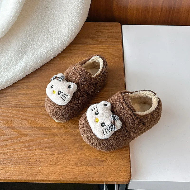 حار سانريو مرحبا كيتي فتاة الأحذية القطنية Kawaii الخريف والشتاء طالب الأزياء الكرتون أنيمي الدفء رقيق الأحذية نمط جديد