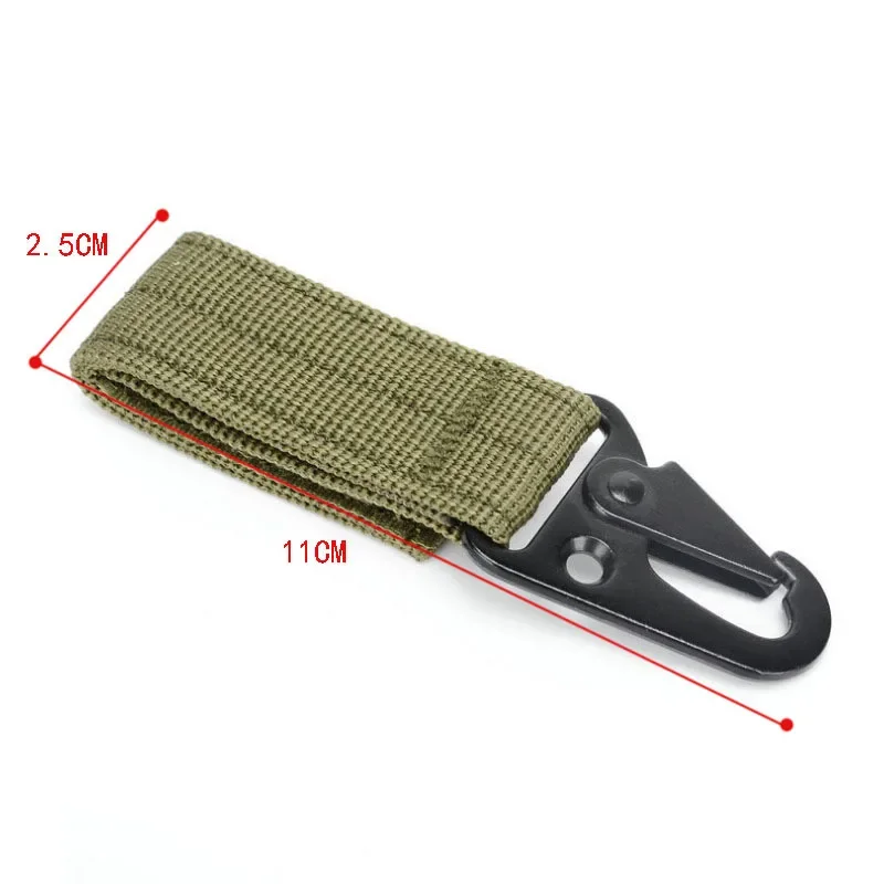 Outdoor tactical multi-function hook carabiner hunting webbing buckle portable belt keychain