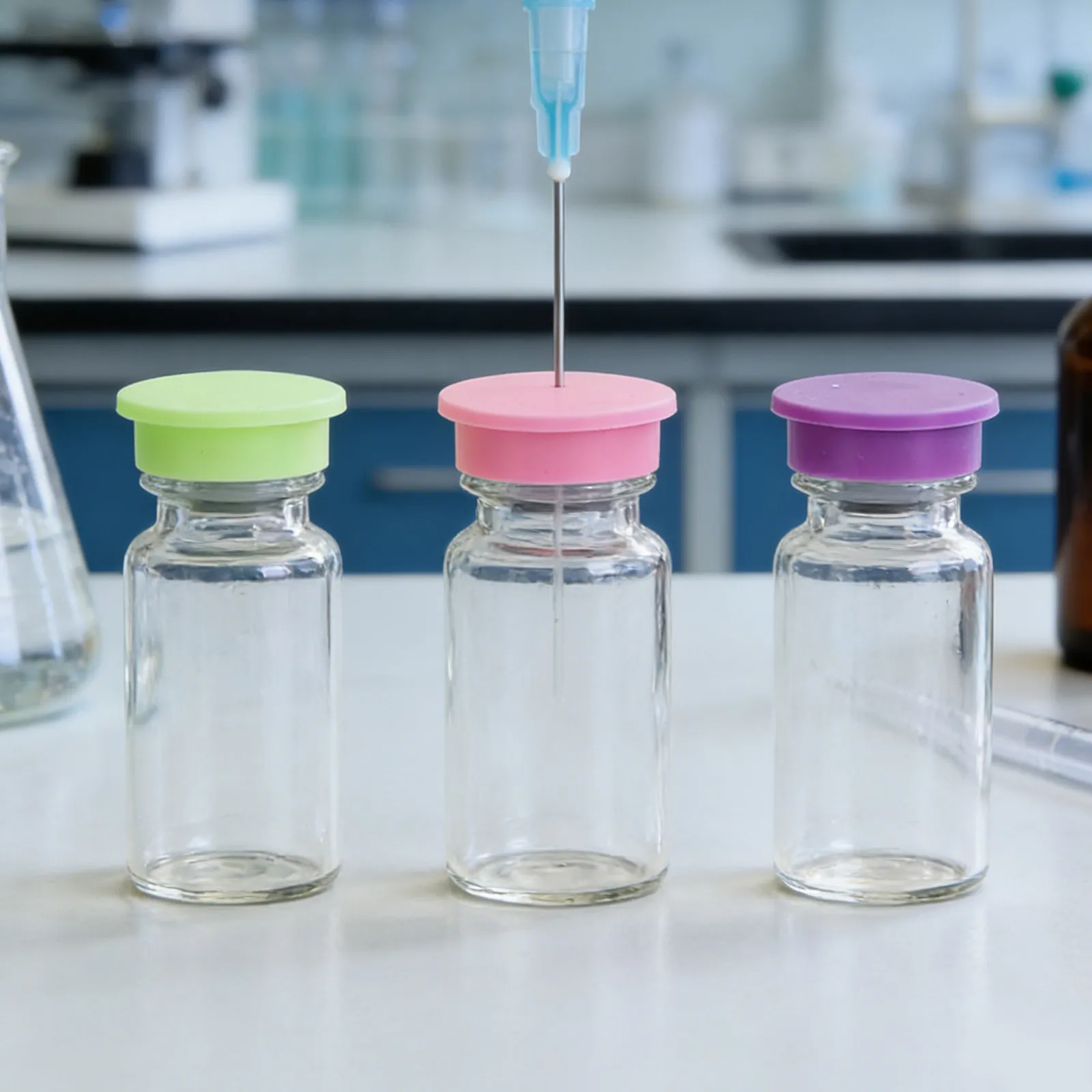 12Pcs Protective Vial Caps for 5Ml Glass Vials Leakproof Airtight Dustproof Reusable Covers Colored Lids for Laboratory Peptides