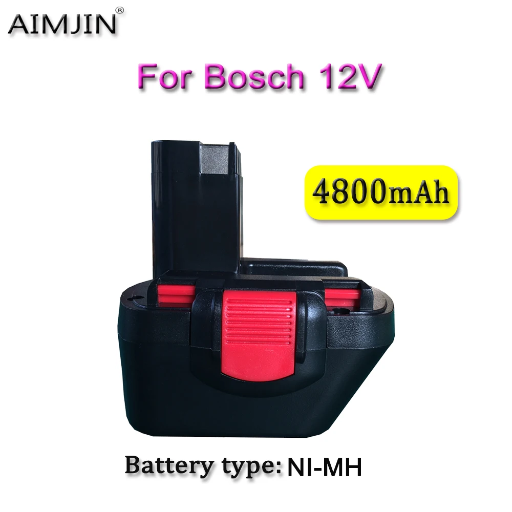 12V 4.8Ah Rechargeable Battery For Bosch  PSR 1200  GSR 12V AHS GSB GSR 12 VE-2 BAT043 BAT045 BAT046 BAT049 BAT120 BAT139 Tool B