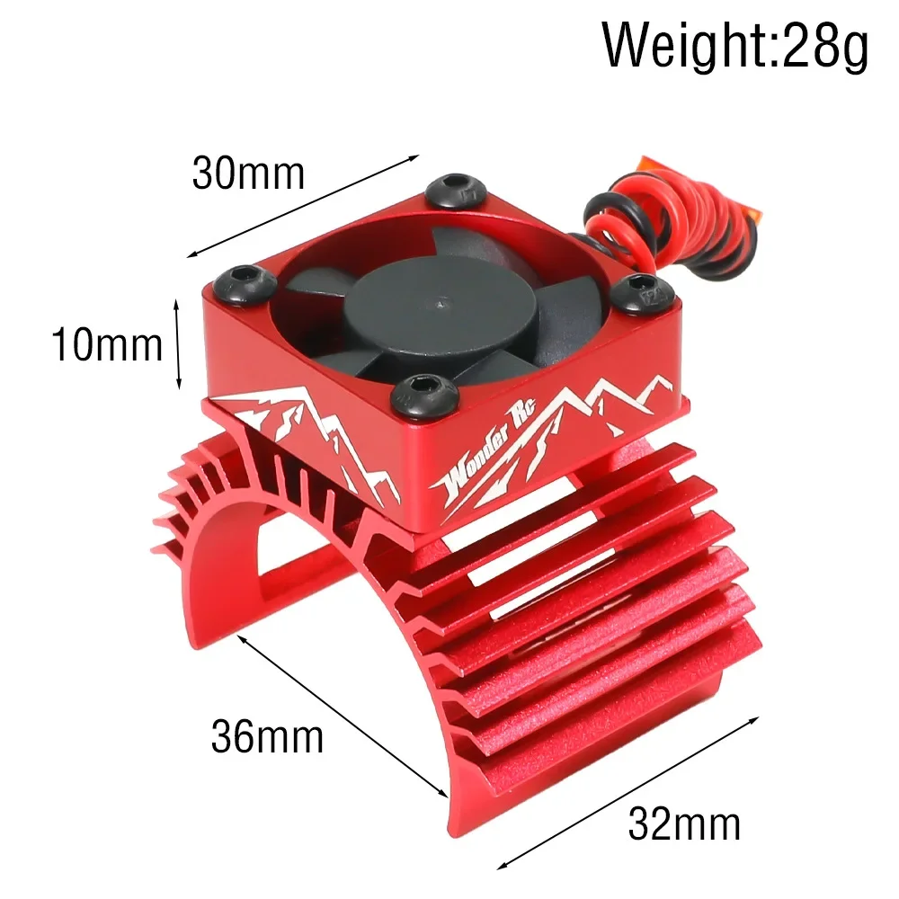 540 550 3650 3660 3670 Motor Heat Sink Cooling Fan 36mm Motor for 1/8 1/10 RC Car Axial SCX10 Traxxas TRX4 Tamiya