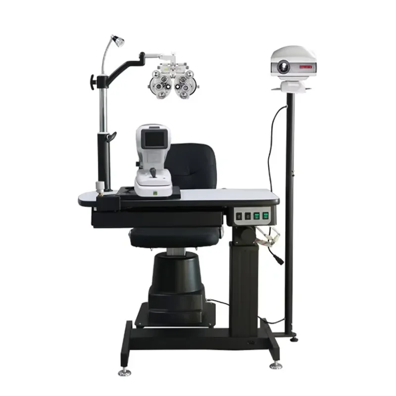 45 Degree Rotatable Table C‑190A Ophthalmic Combined Table & Chair Optometry Exam Work Station Optical Shop Equipment