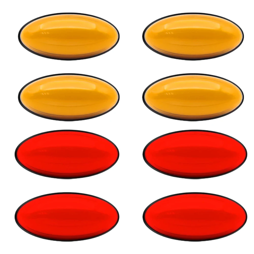 

4 шт. 12 В-24 В 2x9 светодиодные овальные боковые указатели, аксессуары, подходящие для автомобилей, грузовиков, прицепов