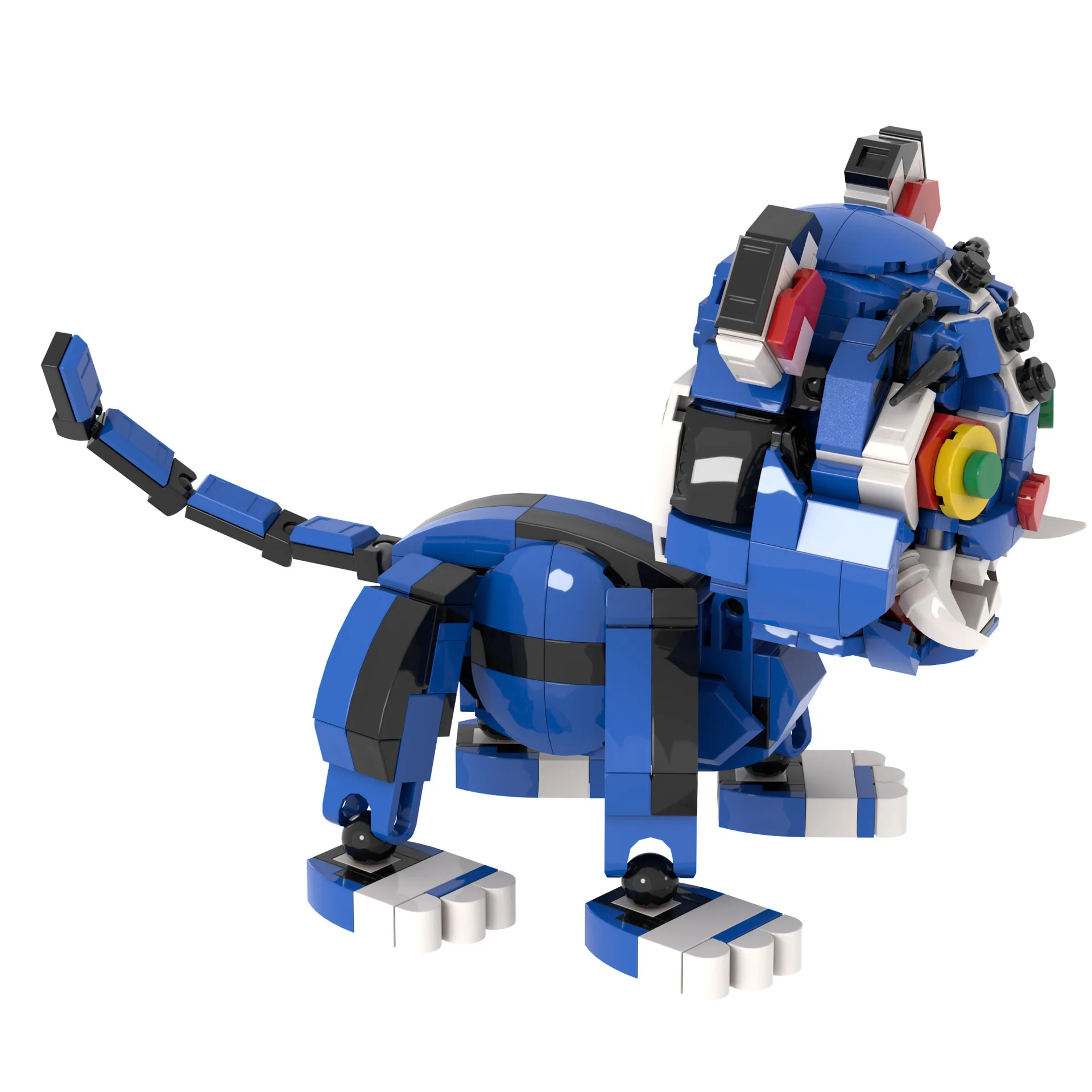 Moc New Creative DIY Tiger Building Block Model Kids Educational Bricks Collectible Toy