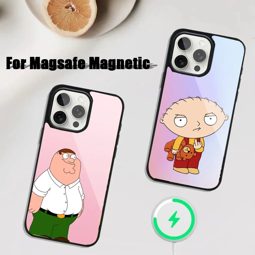 

P-PeterS Family G-Guy Phone Case For iPhone 16,15,14,13,12,11,Plus,Pro,Max Mini Magsafe Magnetic Wireless Charging